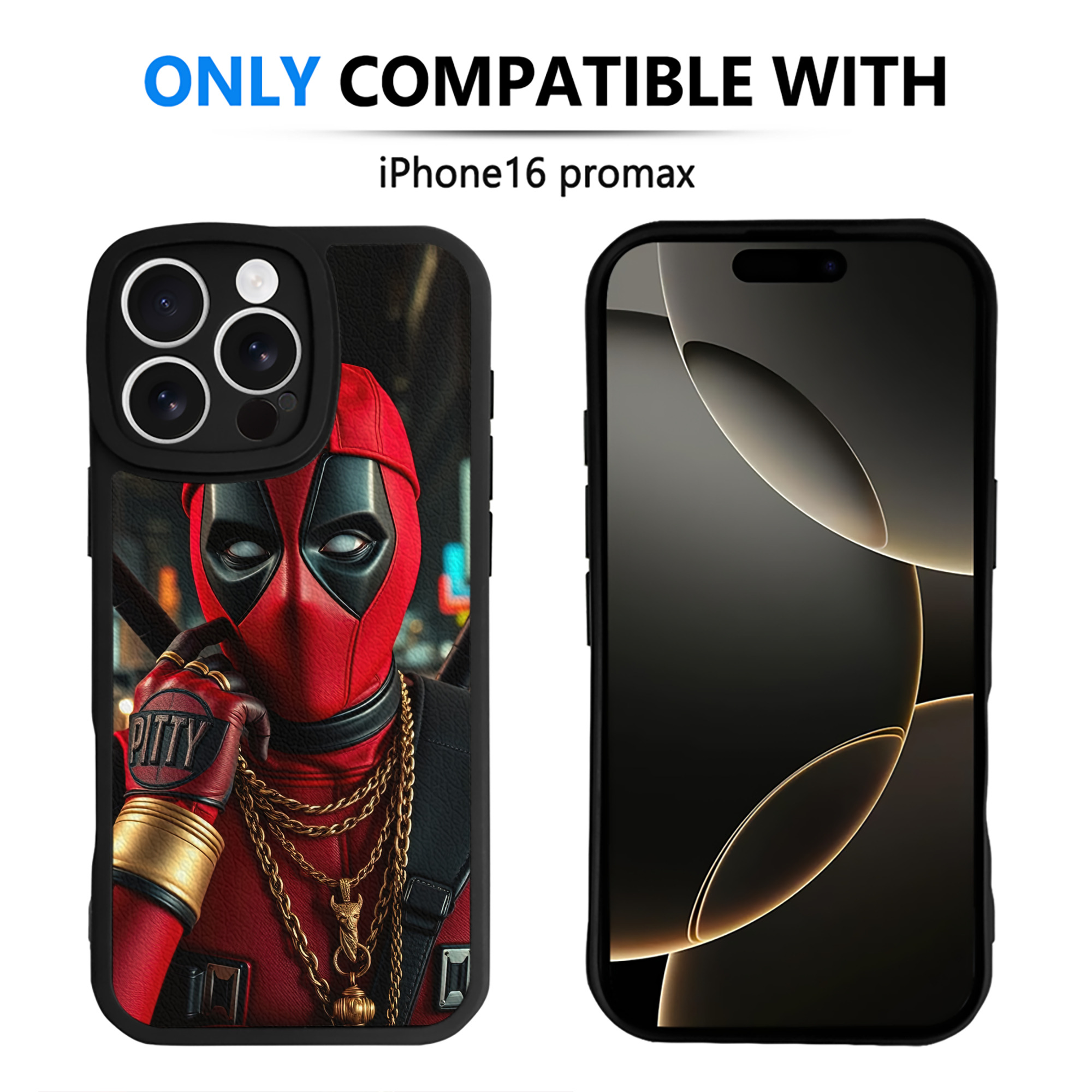 （画像用） Deadpool デッドプール 【iPhone 16シリーズ対応】シリコンスマホケース（レザー調） 材質：シリコン